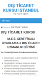 Mobile Screenshot of disticaretkursuistanbul.com